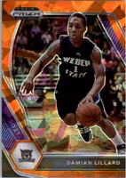 2021-22 Panini Prizm Draft Picks Prizms Orange Ice #83 Damian Lillard (20-SS9-NBAOTHERS)