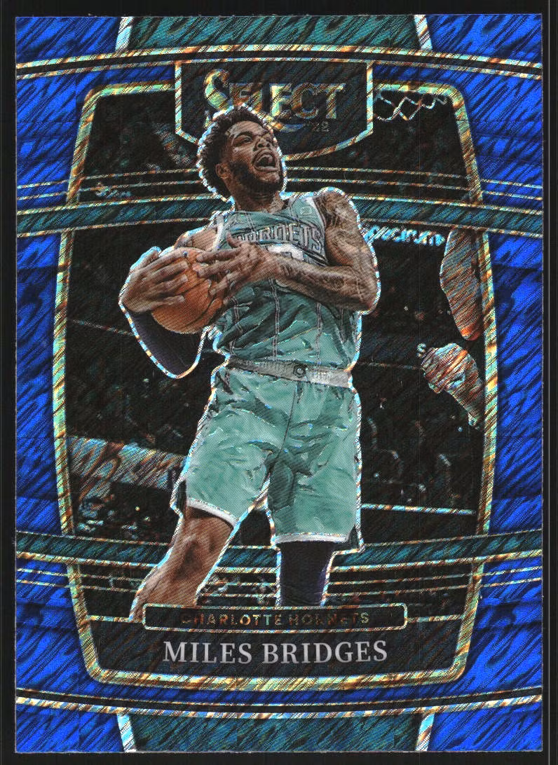 2021-22 Select Prizms Blue Shimmer #42 Miles Bridges (15-SS7-NBAHORNETS)