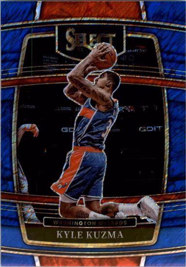 2021-22 Select Prizms Blue Shimmer #70 Kyle Kuzma (25-RR13-NBAWIZARDS)