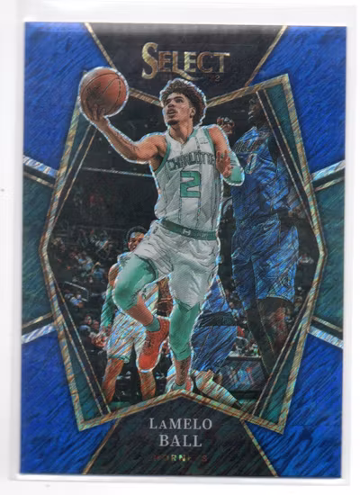 2021-22 Select Prizms Blue Shimmer #185 LaMelo Ball (50-SS12-NBAHORNETS)