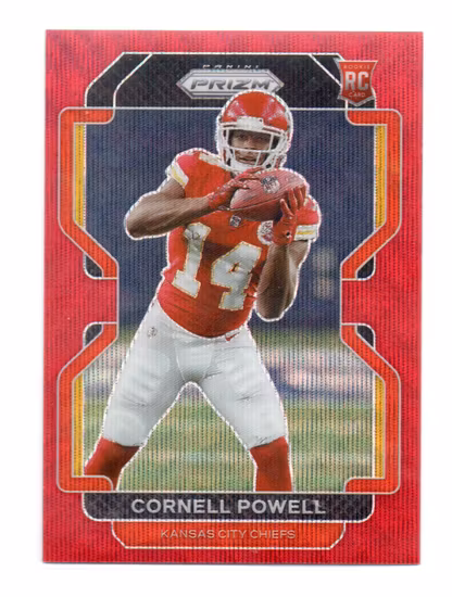 2021 Panini Prizm Prizms Red Wave #370 Cornell Powell (20-SS14-NFLCHIEFS)