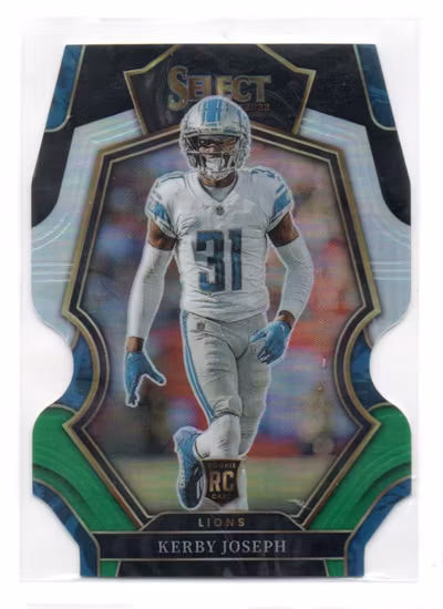 2022 Select Prizm Black and Green Die Cut #135 Kerby Joseph (100-OO12-NFLDOLHINS)