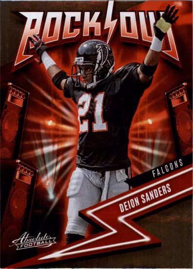 2023 Absolute Rock Out #5 Deion Sanders (15-SS12-NFLFALCONS)