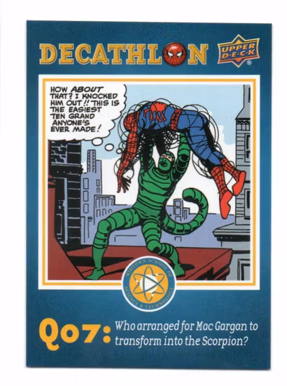 2017 Upper Deck Spider-Man Homecoming Decathlon #SD7 Creating the Scorpion (15-QQ6-OTHERS)