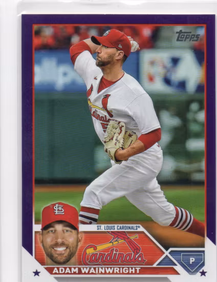 2023 Topps Meijer Purple #39 Adam Wainwright (15-SS14-MLBCARDINALS)