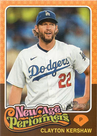 2024 Topps Heritage New Age Performers #NAP4 Clayton Kershaw (15-SS2-MLBDODGERS)