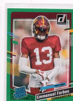 2023 Donruss Press Proof Green #399 Emmanuel Forbes RR (20-RR10-NFLCOMMANDERS)
