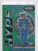2023 Panini Prizm Hype Prizms Green Wave #9 Amon-Ra St. Brown (20-LL14-NFLLIONS)