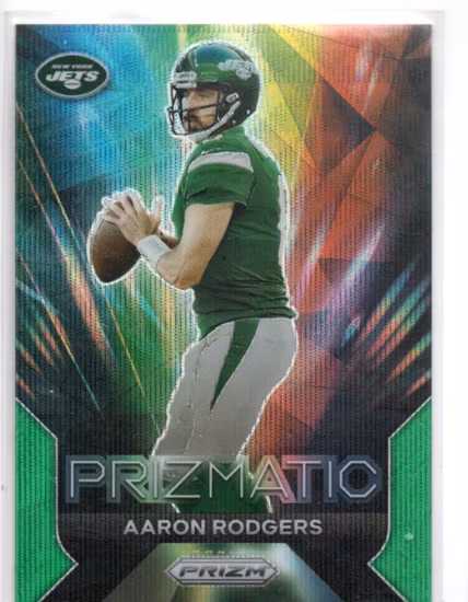 2023 Panini Prizm Prizmatic Prizms Green Wave #8 Aaron Rodgers (50-LL14-NFLJETS)