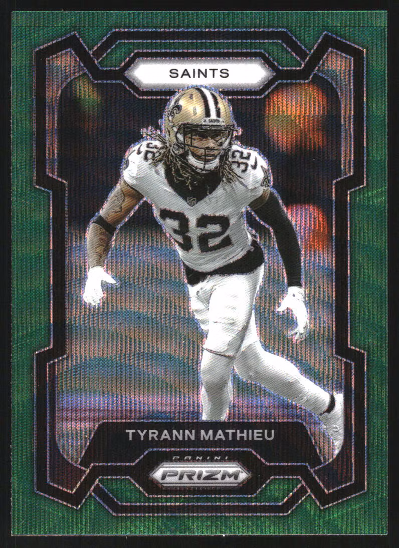 2023 Panini Prizm Prizms Green Wave #218 Tyrann Mathieu (20-LL7-NFLSAINTS)