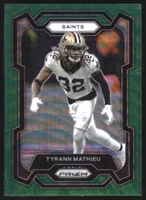 2023 Panini Prizm Prizms Green Wave #218 Tyrann Mathieu (20-LL7-NFLSAINTS)
