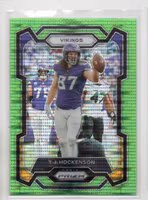 2023 Panini Prizm Prizms Neon Green Pulsar #198 T.J. Hockenson (15-RR10-NFLVIKINGS)