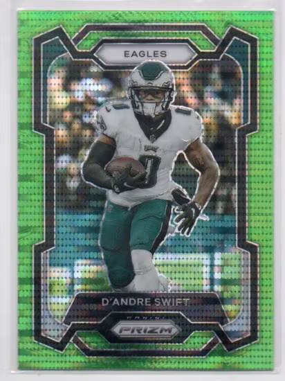2023 Panini Prizm Prizms Neon Green Pulsar #237 D'Andre Swift (20-RR10-NFLEAGLES)
