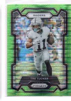 2023 Panini Prizm Prizms Neon Green Pulsar #362 Tre Tucker (15-NN3-NFLRAIDERS)