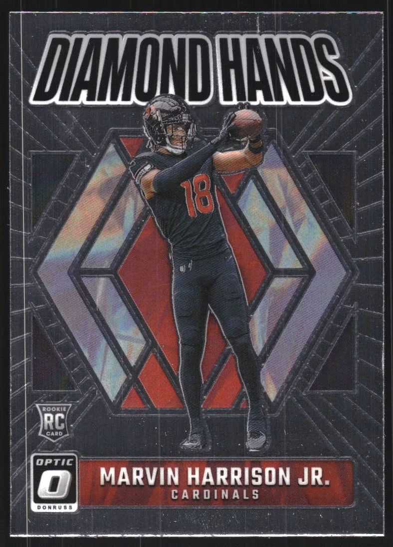 2024 Donruss Optic Diamond Hands #3 Marvin Harrison Jr. (25-SS2-NFLCARDINALS)