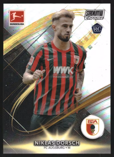 2021-22 Stadium Club Chrome Bundesliga Golden Promises #GPND Niklas Dorsch (15-QQ8-AUGSBURG)