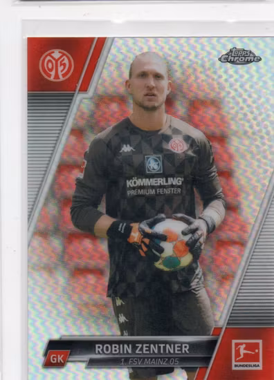 2021-22 Topps Chrome Bundesliga Refractors #72 Robin Zentner (12-RR10-MAINZ)