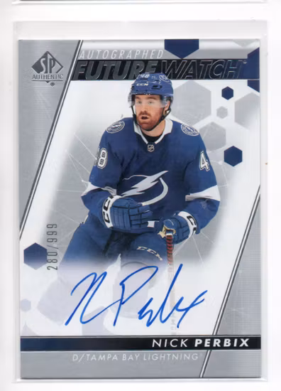 2022-23 SP Authentic #156 Nick Perbix FW AU RC (80-SS12-NHLLIGHTNING)