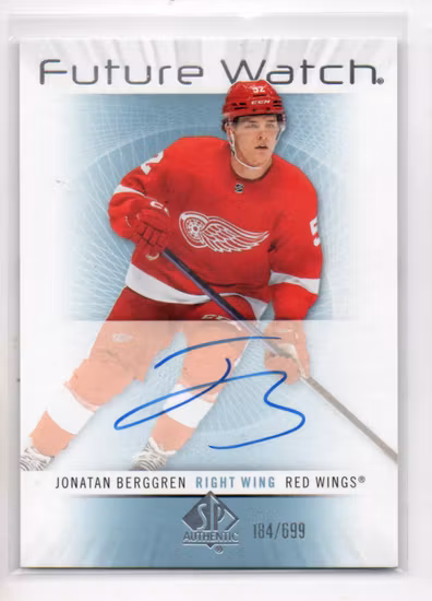 2022-23 SP Authentic '12-13 Retro Future Watch Autographs #RFWAJB Jonatan Berggren (150-SS13-NHLREDWINGS)
