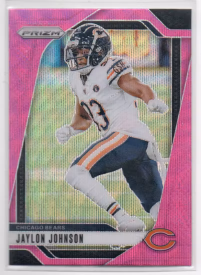 2024 Panini Prizm Prizms Pink Wave #51 Jaylon Johnson (20-B13-NFLBEARS)