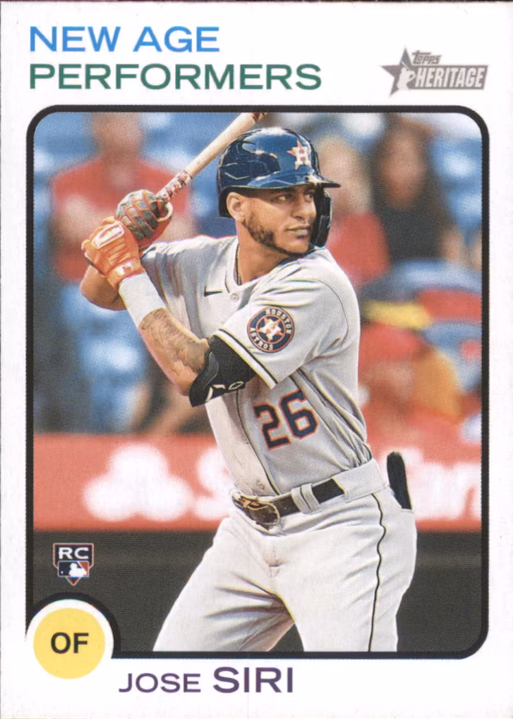 2022 Topps Heritage New Age Performers #NAP20 Jose Siri (10-SS5-MLBASTROS)