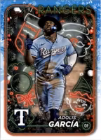 2024 Topps Holiday Photo Variations #H46 Adolis Garcia (15-OO11-MLBRANGERS)