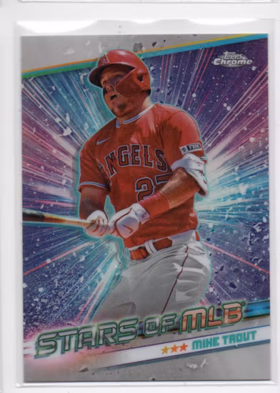 2024 Topps Stars of MLB Chrome #CSMLB2 Mike Trout (15-SS13-MLBANGELS)