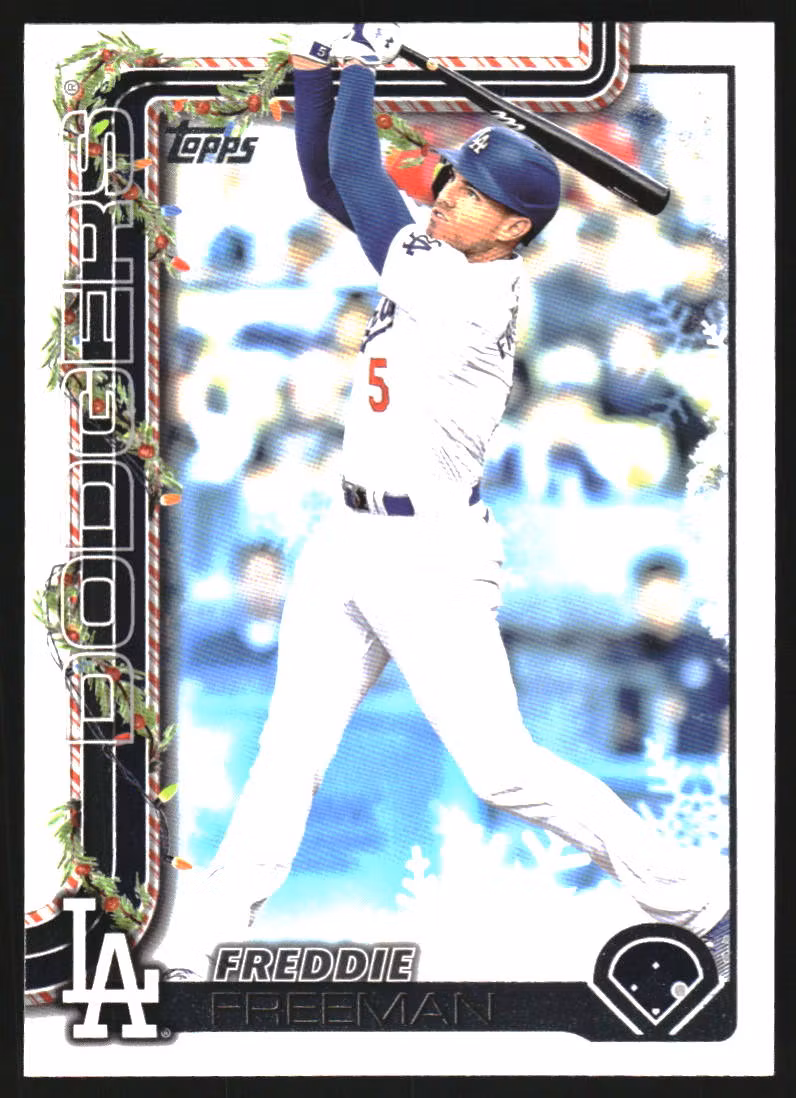2025 Topps Holiday #H12 Freddie Freeman (10-PP14-MLBDODGERS)
