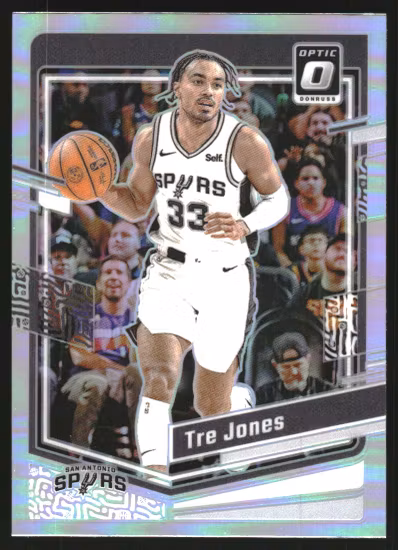 2023-24 Donruss Optic Holo #137 Tre Jones (20-SS8-NBASPURS)