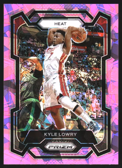 2023-24 Panini Prizm Prizms Pink Ice #40 Kyle Lowry (25-RR13-NBAHEAT)
