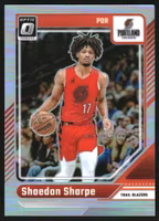 2024-25 Donruss Optic Holo #175 Shaedon Sharpe (20-SS3-NBATRAILBLAZERS)