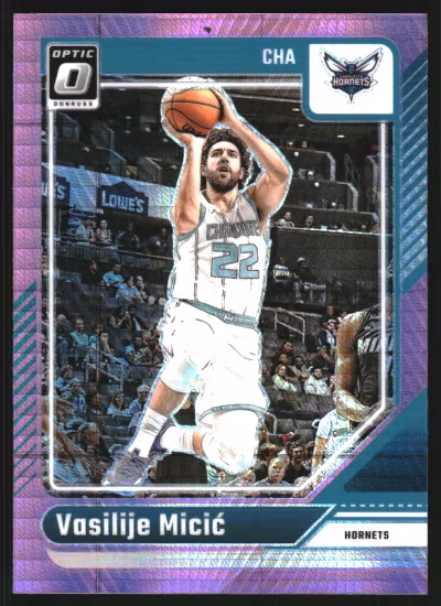 2024-25 Donruss Optic Hyper Pink #55 Vasilije Micic (12-SS2-NBAHORNETS)