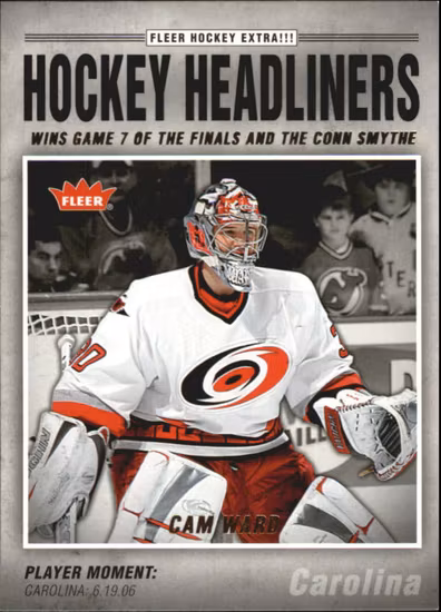 2006-07 Fleer Hockey Headliners #HL4 Cam Ward (10-W15-NHLHURRICANES)