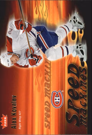 2006-07 Fleer Speed Machines #SM15 Alex Kovalev (10-W14-NHLCANADIENS)