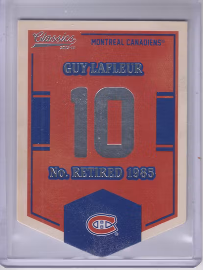 2012-13 Classics Signatures Banner Numbers #42 Guy Lafleur (25-W15-NHLCANADIENS)