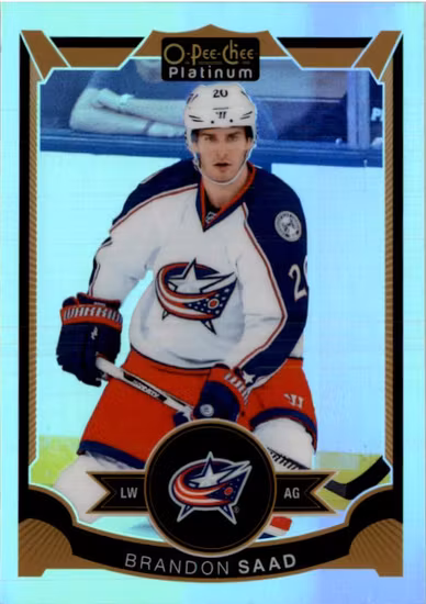 2015-16 O-Pee-Chee Platinum Rainbow #142 Brandon Saad (10-W4-NHLBLUEJACKETS)