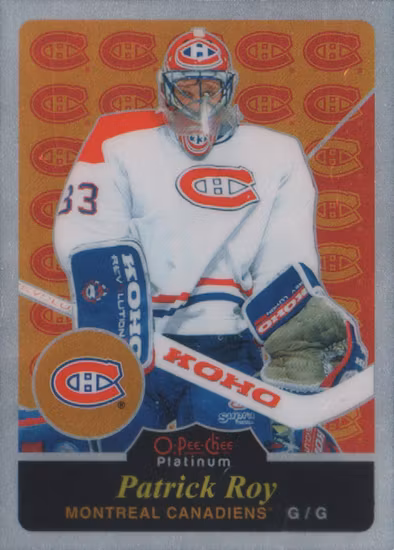 2015-16 O-Pee-Chee Platinum Retro #R16 Patrick Roy (50-U10-NHLCANADIENS)