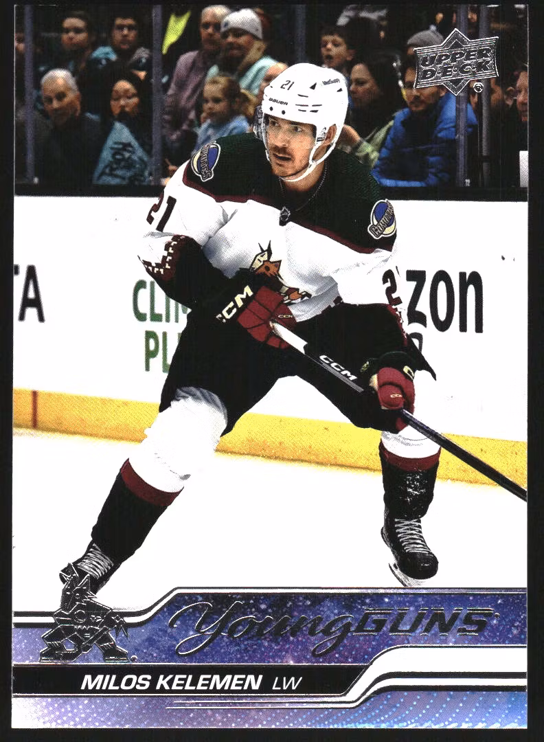 2023-24 Upper Deck #211 Milos Kelemen YG RC (20-SS10-NHLCOYOTES)
