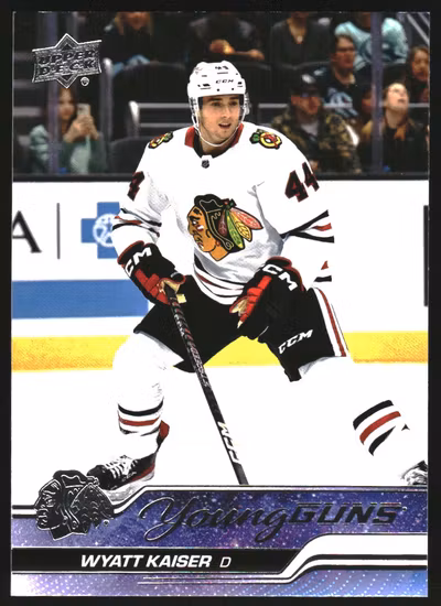 2023-24 Upper Deck #229 Wyatt Kaiser YG RC (25-SS9-NHLBLACKHAWKS)