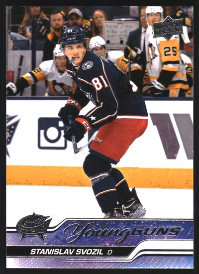 2023-24 Upper Deck #461 Stanislav Svozil YG RC (25-SS10-NHLBLUEJACKETS)