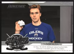 2024-25 Upper Deck Credentials Milestone Pucks #MPCM Connor McDavid (30-B11-NHLOILERS)
