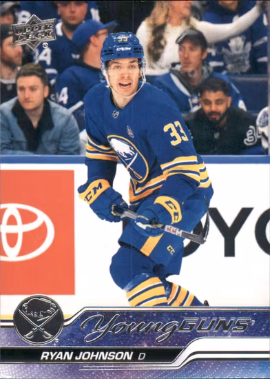 2023-24 Upper Deck #719 Ryan Johnson YG RC (25-SS10-NHLSABRES)