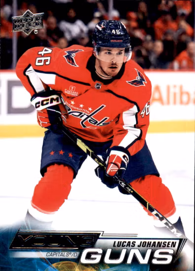 2022-23 Upper Deck #482 Lucas Johansen YG RC (25-SS9-NHLCAPITALS)