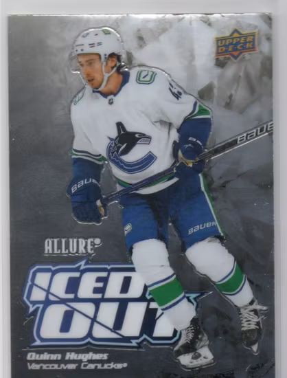 2022-23 Upper Deck Allure Iced Out #IO11 Quinn Hughes (25-II5-NHLCANUCKS)