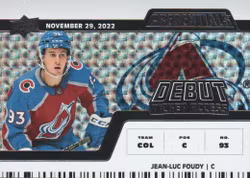 2022-23 Upper Deck Credentials Horizontal #178 Jean-Luc Foudy (30-B14-NHLAVALANCHE)