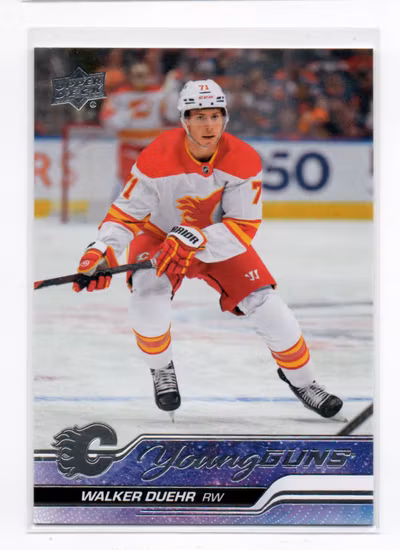 2023-24 Upper Deck #475 Walker Duehr YG RC (30-SS12-NHLFLAMES)