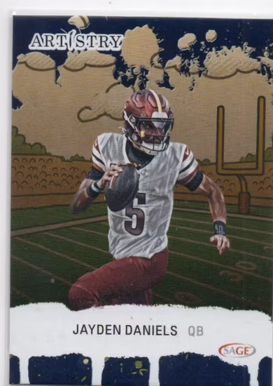2025 SAGE Artistry Blue #5 Jayden Daniels (20-SS5-NFLCOMMANDERS)