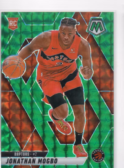 2024-25 Panini Mosaic Mosaic Green #235 Jonathan Mogbo (15-SS13-NBARAPTORS)