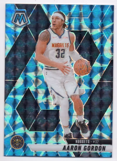 2024-25 Panini Mosaic Mosaic Reactive Blue #90 Aaron Gordon (15-OO1-NBANUGGETS)