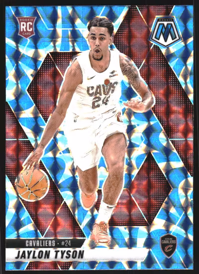 2024-25 Panini Mosaic Mosaic Reactive Blue #217 Jaylon Tyson (30-SS3-NBACAVALIERS)